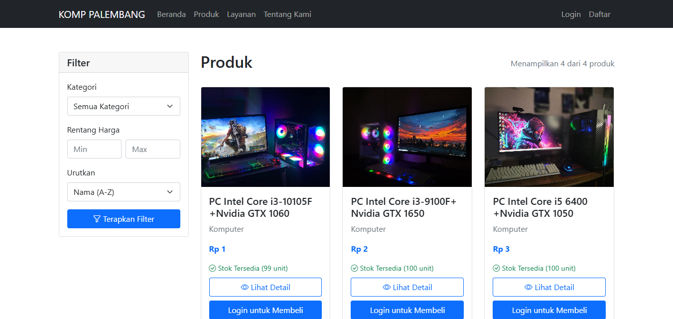 E-Commerce Website – KOMP Palembang, foto 4